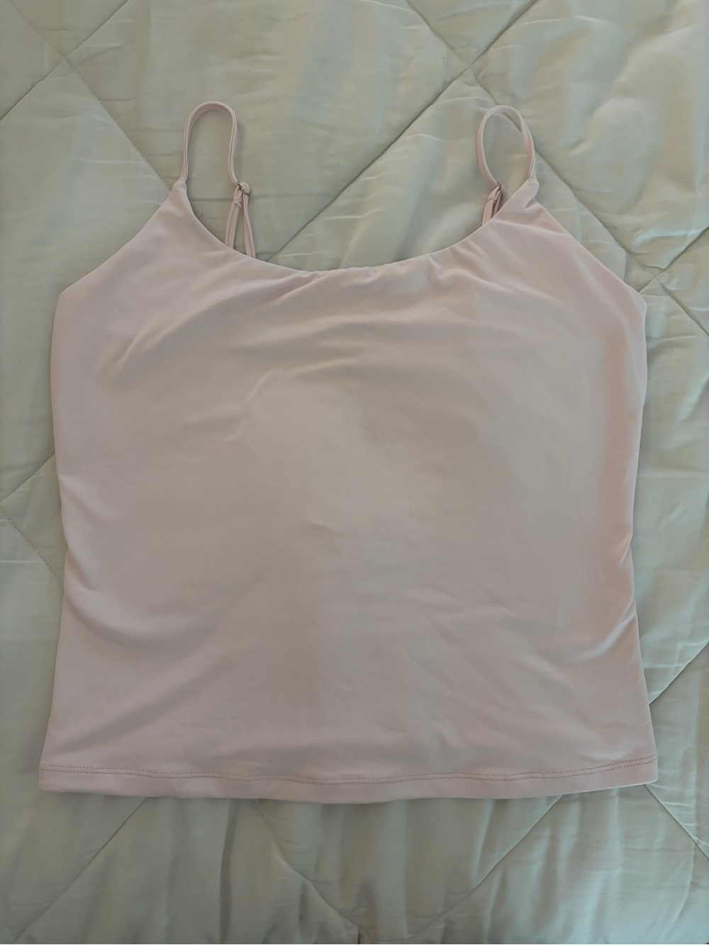 Light Pink Adjustable-Spaghetti Strap Cami Tank Top